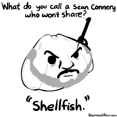 What do you call a fish who won't share?
